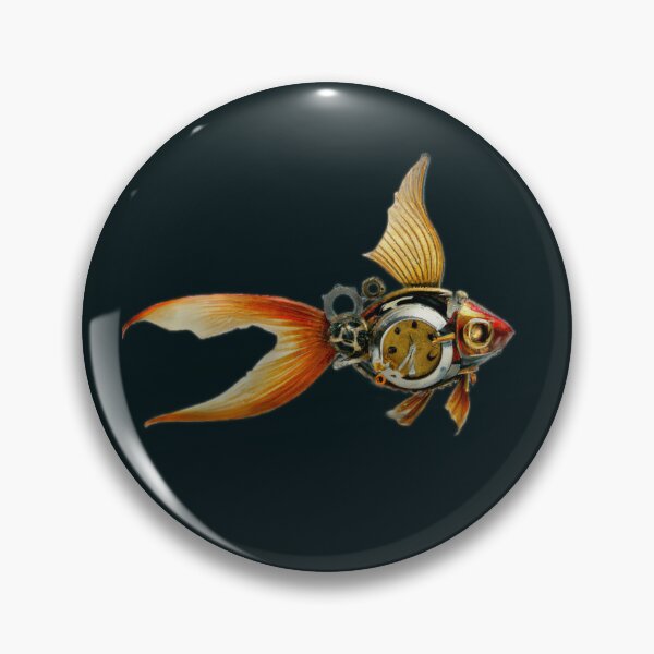 Item preview, Ginger the Steampunk Goldfish designed and sold by Angela Micheli Otwell.