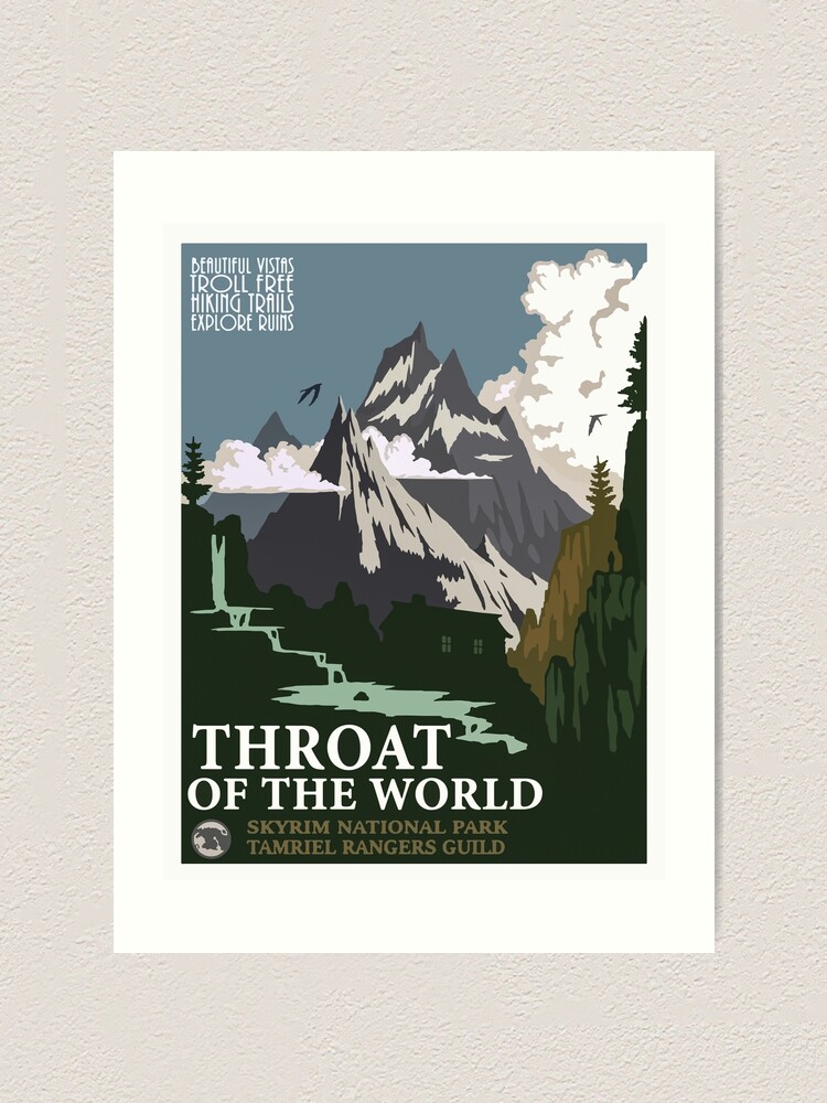 Visit The Throat Of The World In Skyrim Art Print For Sale By Acework   Farp,small,wall Texture,product,750x1000.u2 