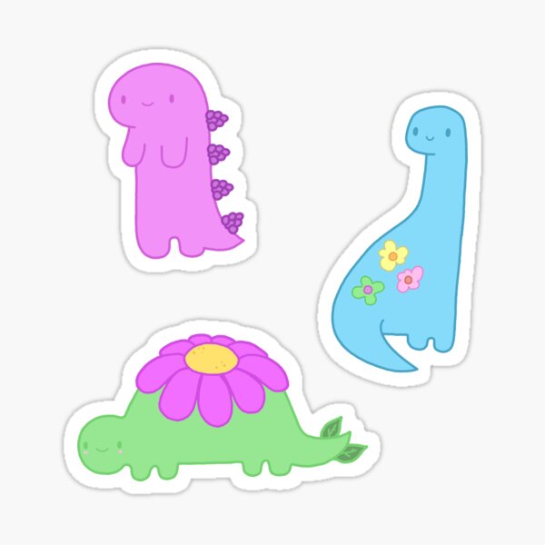 cute baby dinosaur sticker pack Sticker for Sale by blar-417