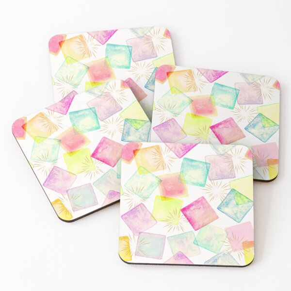 Item preview, Scattered Squares with starbursts designed and sold by ditzy-designs.
