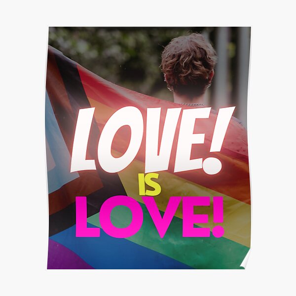 Love Is Love Gay Pride Month Lgbt Pansexual Rainbow Flag Poster For Sale By Nikoshopx Redbubble