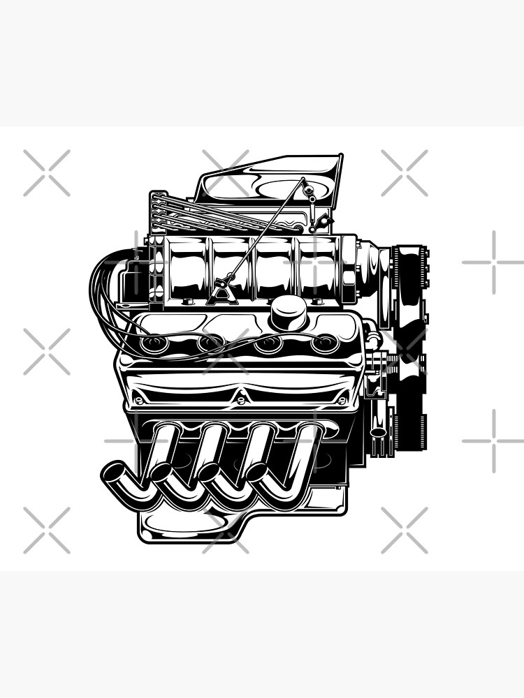"Supercharged Engine" Poster for Sale by shanesabin Redbubble
