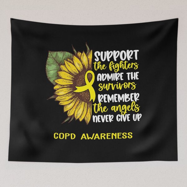 Item preview, COPD Awareness - Support the Fighters Admire the Survivors Remember the Angels Never Give Up designed and sold by whlrcheryl.