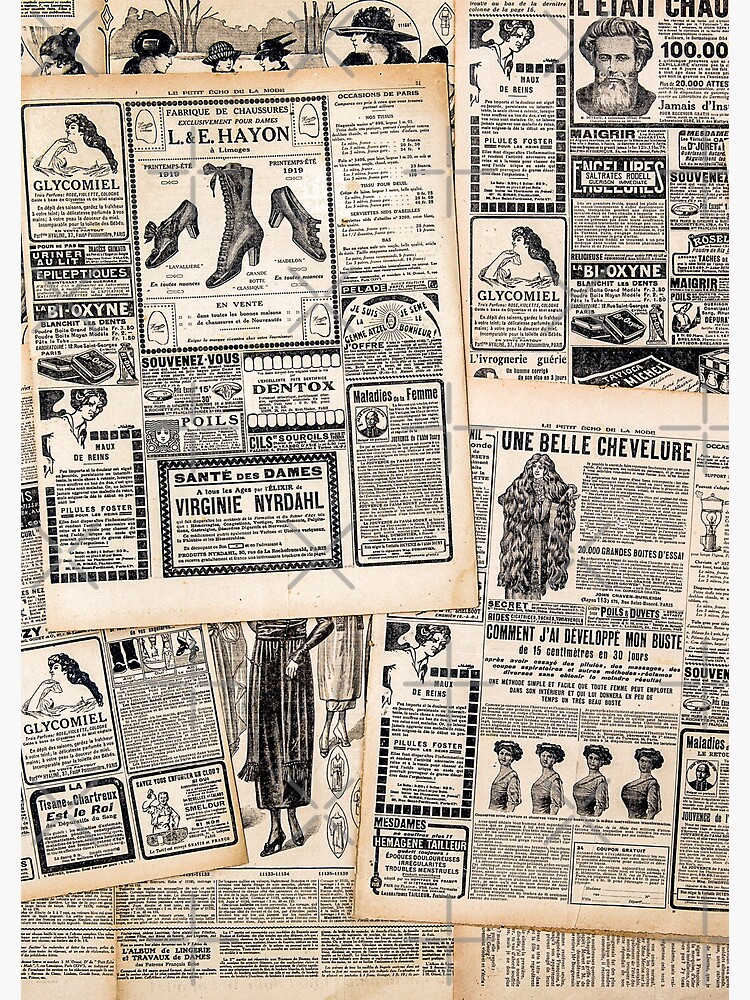【メーカー公式ショップ】 Old Vintage Newspaper Sheets 洋書
