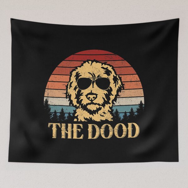 Item preview, Vintage Goldendoodle The Dood Gift Dad Mom Kids T-Shirt designed and sold by hardrhubarb1587.