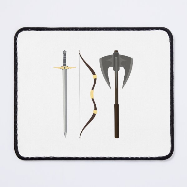 Item preview, You have my sword and my bow and my axe - White - Fantasy designed and sold by Fenay Designs.