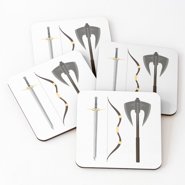 Item preview, You have my sword and my bow and my axe - White - Fantasy designed and sold by Fenay Designs.