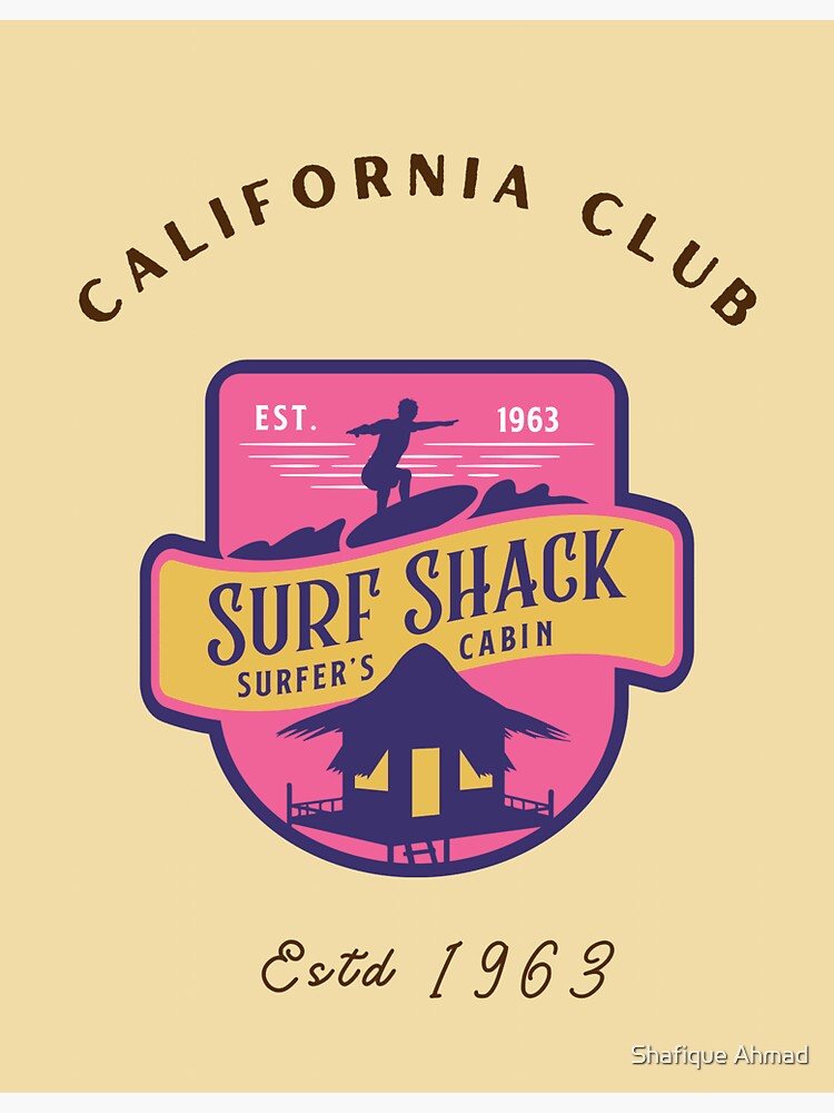 "California Surf Club" Sticker for Sale by Shafeeq55 Redbubble
