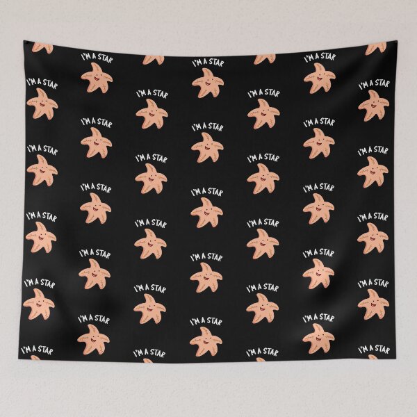 Item preview, I'm A Star Funny Starfish Puns (Dark BG) designed and sold by punnybone.