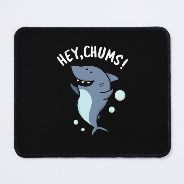 Item preview, Hey Chums Funny Toothy Shark Puns (Dark BG) designed and sold by punnybone.