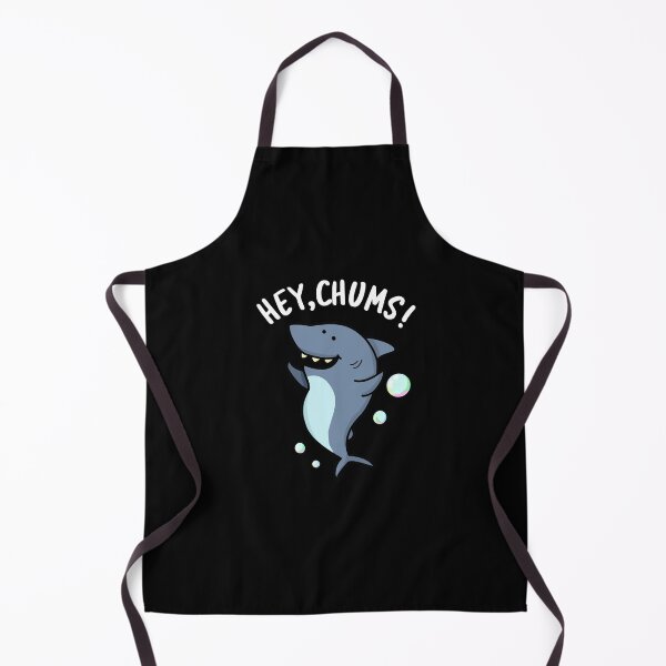 Item preview, Hey Chums Funny Toothy Shark Puns (Dark BG) designed and sold by punnybone.