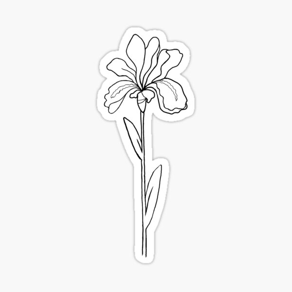 Aperçu de l'œuvre Fleur d'iris - Fleur du mois d'anniversaire de février créée et vendue par Digi Artworks Store.