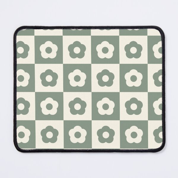 Item preview, Sage Green Vintage Flower Checkers designed and sold by Carolina Diaz.