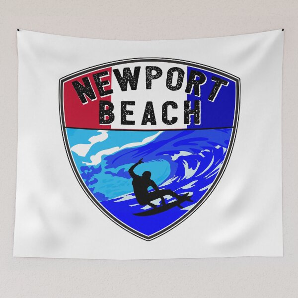 Item preview, NEWPORT BEACH California Surfer Surfing Surfboard Ocean Beach Vacation 2 designed and sold by DESTINATIONS DECAL.