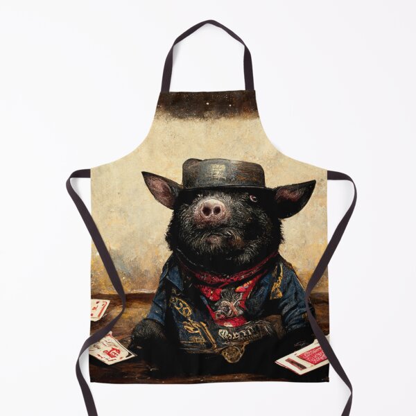 Artikelvorschau, Cowboy Schwein Schweine Spielkarten Western Saloon Grunge entworfen und verkauft von Weirdarto.