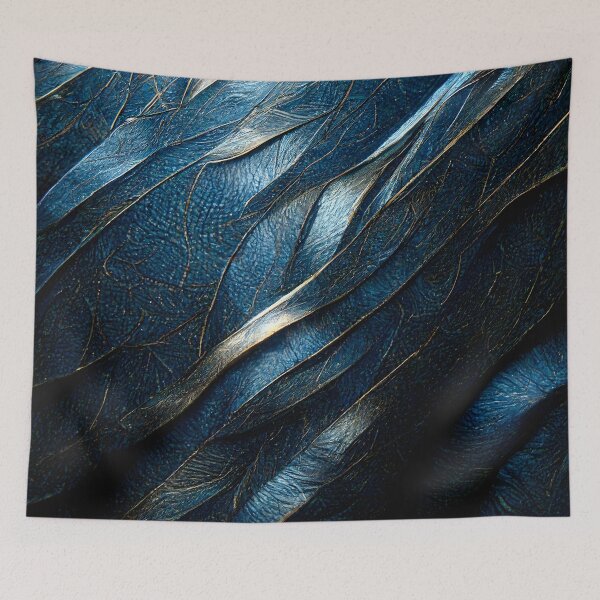 Item preview, Luxury Dark Blue Metal Ornate Metallic Texture designed and sold by MythicPrompts.