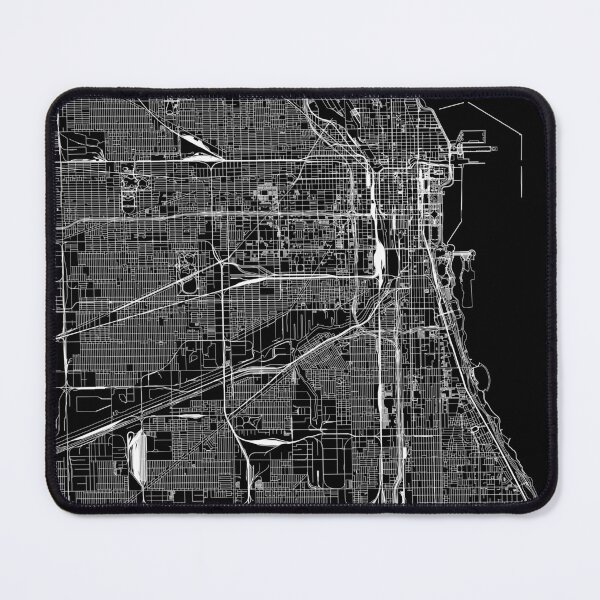Item preview, Chicago Black Map designed and sold by multiplicitymap.