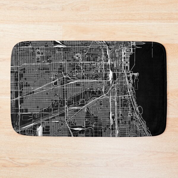 Item preview, Chicago Black Map designed and sold by multiplicitymap.