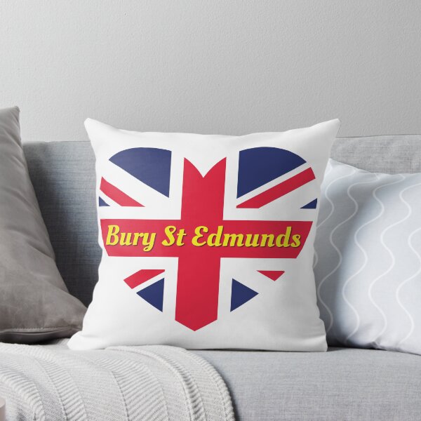 Item preview, Bury St Edmunds Inglaterra Reino Unido Bandera británica Corazón (Blanco) designed and sold by DPattonPD.