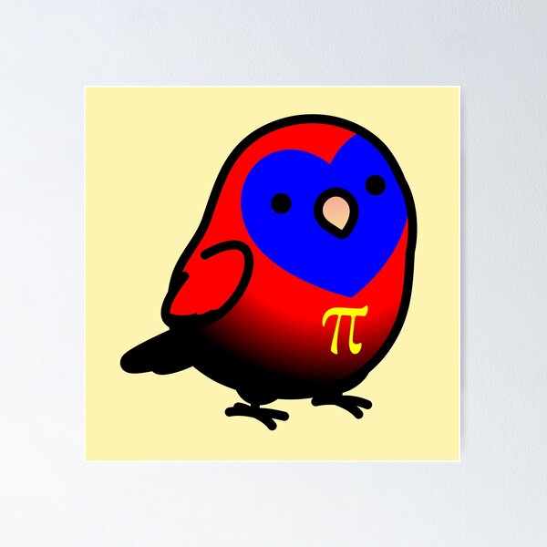 Item preview, Chubby Polyamory LGBT+ Pride Lovebird designed and sold by birdhism.
