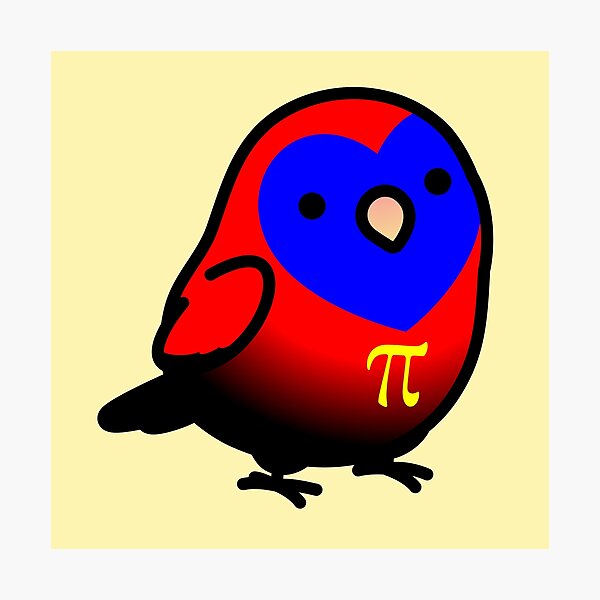 Item preview, Chubby Polyamory LGBT+ Pride Lovebird designed and sold by birdhism.