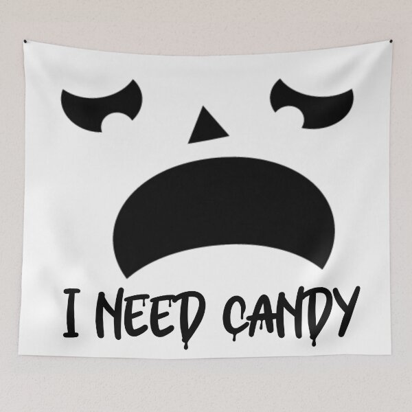 Item preview, Sad Halloween Pumpkin Face I Need Candy designed and sold by TwoTeenSisters.