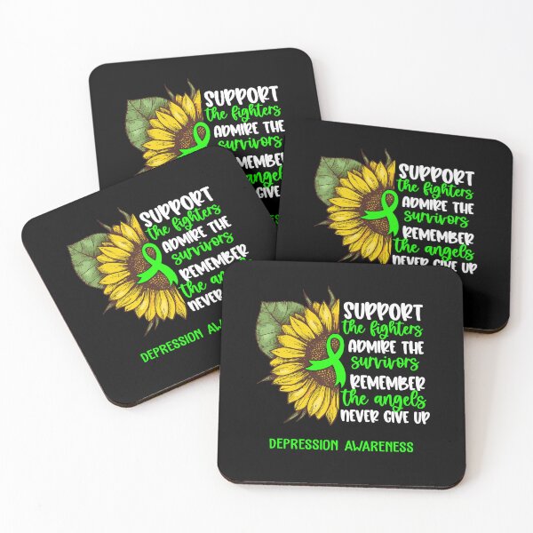 Item preview, Depression Awareness - Support the Fighters Admire the Survivors Remember the Angels Never Give Up designed and sold by whlrcheryl.