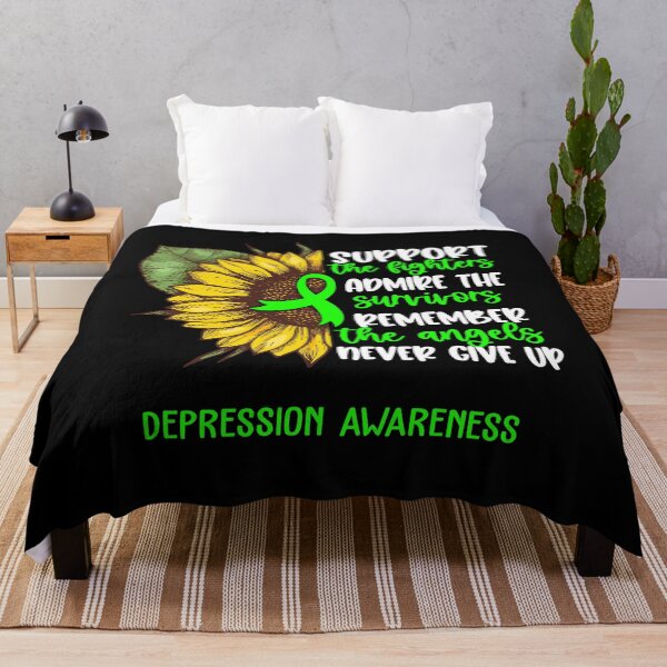 Item preview, Depression Awareness - Support the Fighters Admire the Survivors Remember the Angels Never Give Up designed and sold by whlrcheryl.