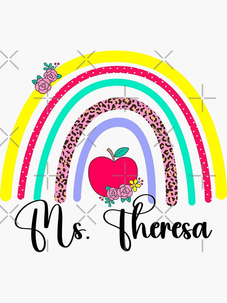 Personalized Name Teacher Custom Name Theresa Rainbow Custom Any Name Teacher Gifts School Personalized Name Teacher Custom Name Theresa Rainbow Custom Any Name Teacher Gifts School