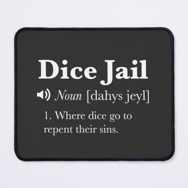 Item preview, DnD Dice Jail Definition designed and sold by Cute N' Nerdy Shop.