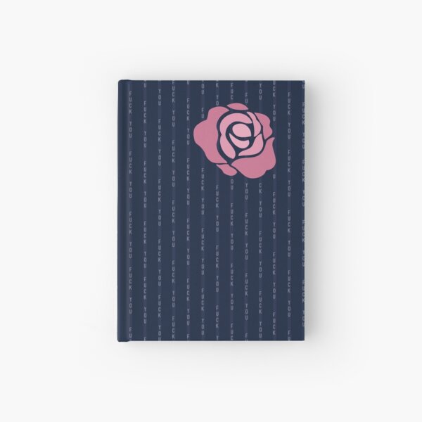McGregor Mayweather LA Presser - Pink Rose Fuck You Pinstripe Hardcover Journal