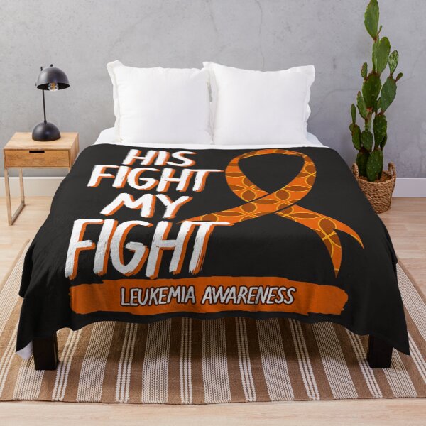 Item preview, His Fight My Fight Leukemia Awareness Orange Ribbon Gift  designed and sold by Miriam Brayan.