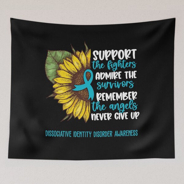 Item preview, Dissociative Identity Disorder Awareness - Support the Fighters Admire the Survivors Remember the Angels Never Give Up designed and sold by whlrcheryl.