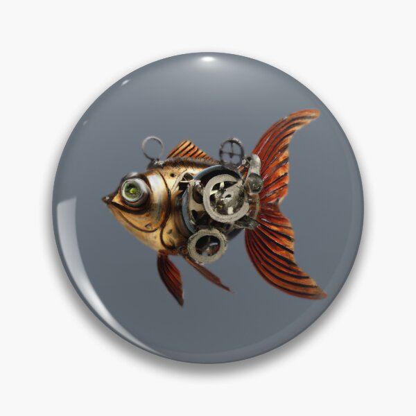 Item preview, Penny the Steampunk Goldfish designed and sold by Angela Micheli Otwell.