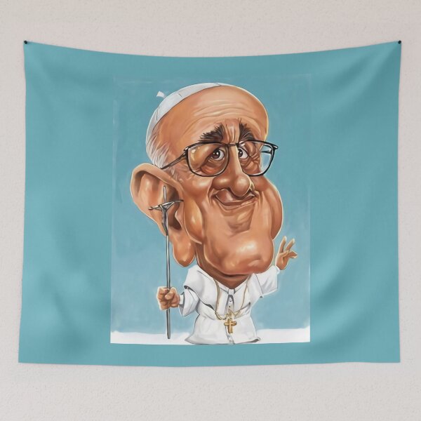 Item preview, Pope Francis Caricature artwork designed and sold by PoliticsPrint.