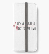 Vinilo o funda para iPhone Es un hermoso día para salvar vidas Cita de Gray
