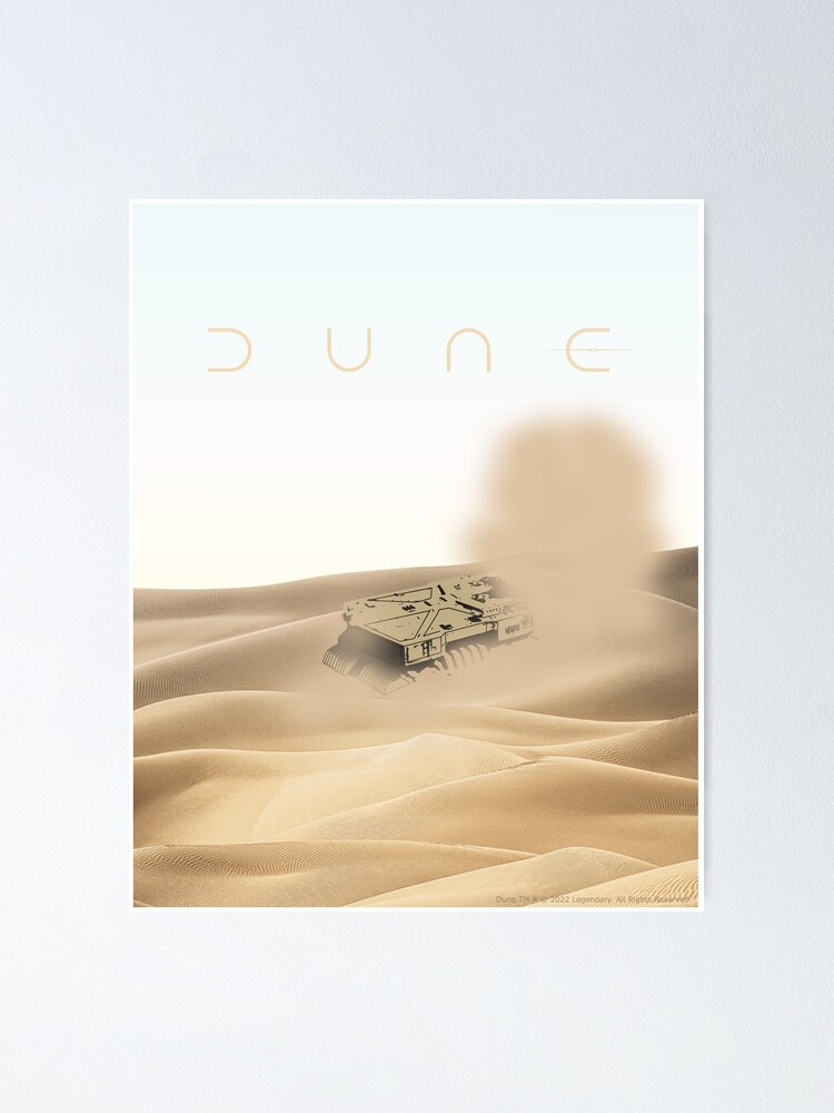 Dune Movie 2020 Fan Art , Spice Harvester , Arrakis Desert , Morning Sky |  Poster