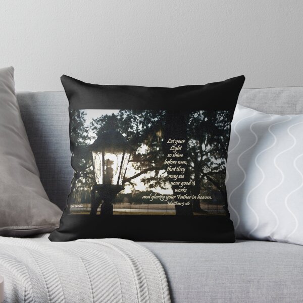 House Lantern- Matthew 5:16 Throw Pillow