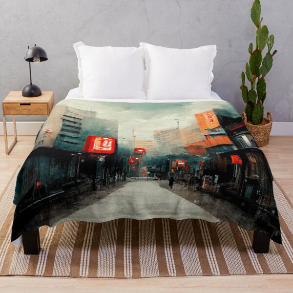 Item preview, Japanese town Lofi Aesthetic designed and sold by WolfPack-Art.