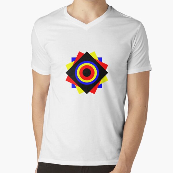 Op-art n.3 V-Neck T-Shirt