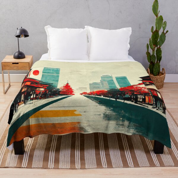 Item preview, Japanese town Lofi Aesthetic No. 2 designed and sold by WolfPack-Art.