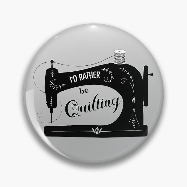 Item preview, I'd rather be quilting antique elegant sewing machine tailor seamstress fashion designer gifts designed and sold by MetalicBabe.