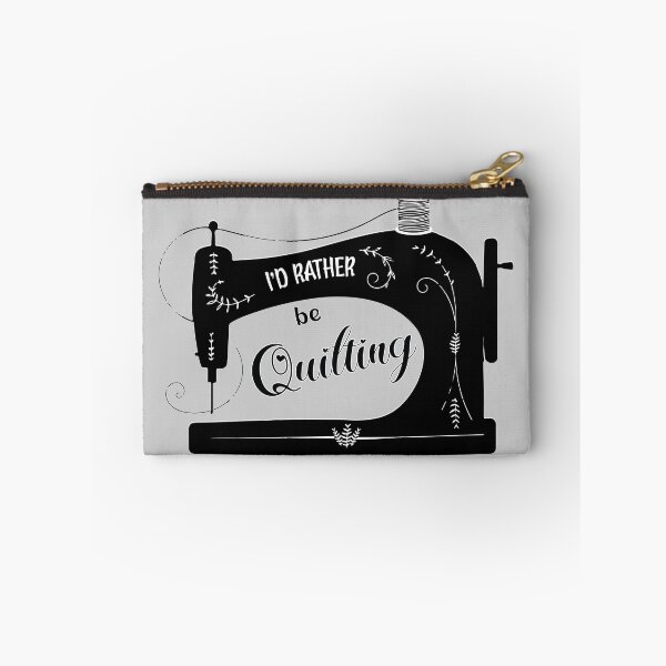 Item preview, I'd rather be quilting antique elegant sewing machine tailor seamstress fashion designer gifts designed and sold by MetalicBabe.