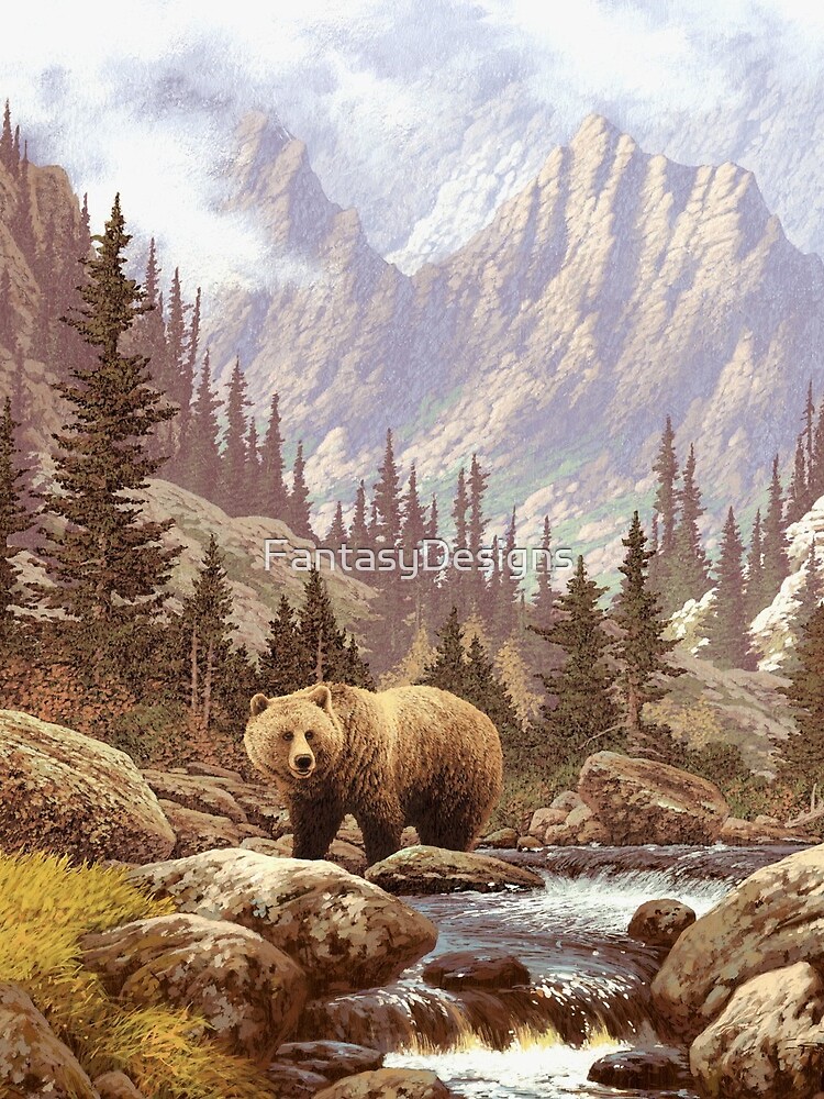 Grizzly Bear Landscape by FantasyDesigns