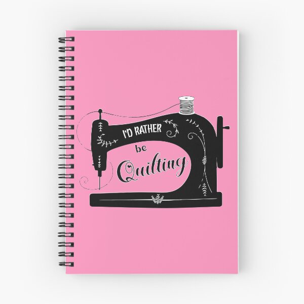Item preview, I'd rather be quilting pink antique elegant sewing machine tailor seamstress fashion designer gifts designed and sold by MetalicBabe.