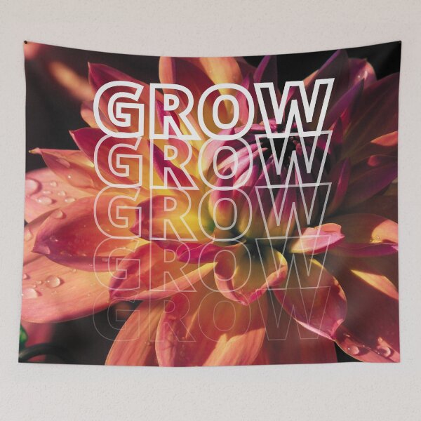 Item preview, GROW (above) - Romantic Orange Flowers designed and sold by AliceSLee.