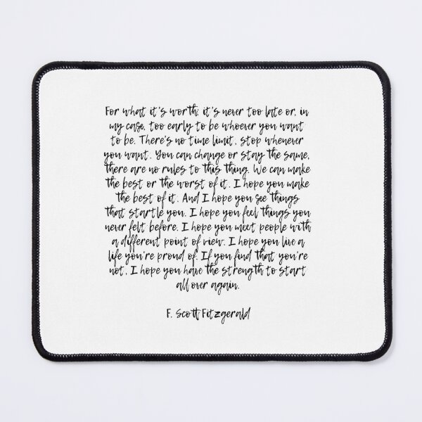 Item preview, I hope you feel things you never felt before - Fitzgerald quote designed and sold by peggieprints.
