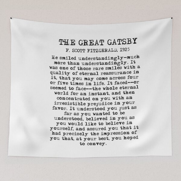 Item preview, He smiled - Fitzgerald quote designed and sold by peggieprints.