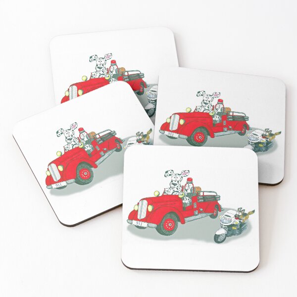 Item preview, The First Responders - Cute Firefighter and Police Dogs  designed and sold by Belknap.