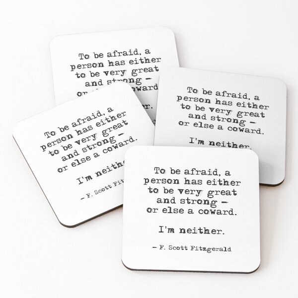 Item preview, To be afraid - Fitzgerald quote designed and sold by peggieprints.